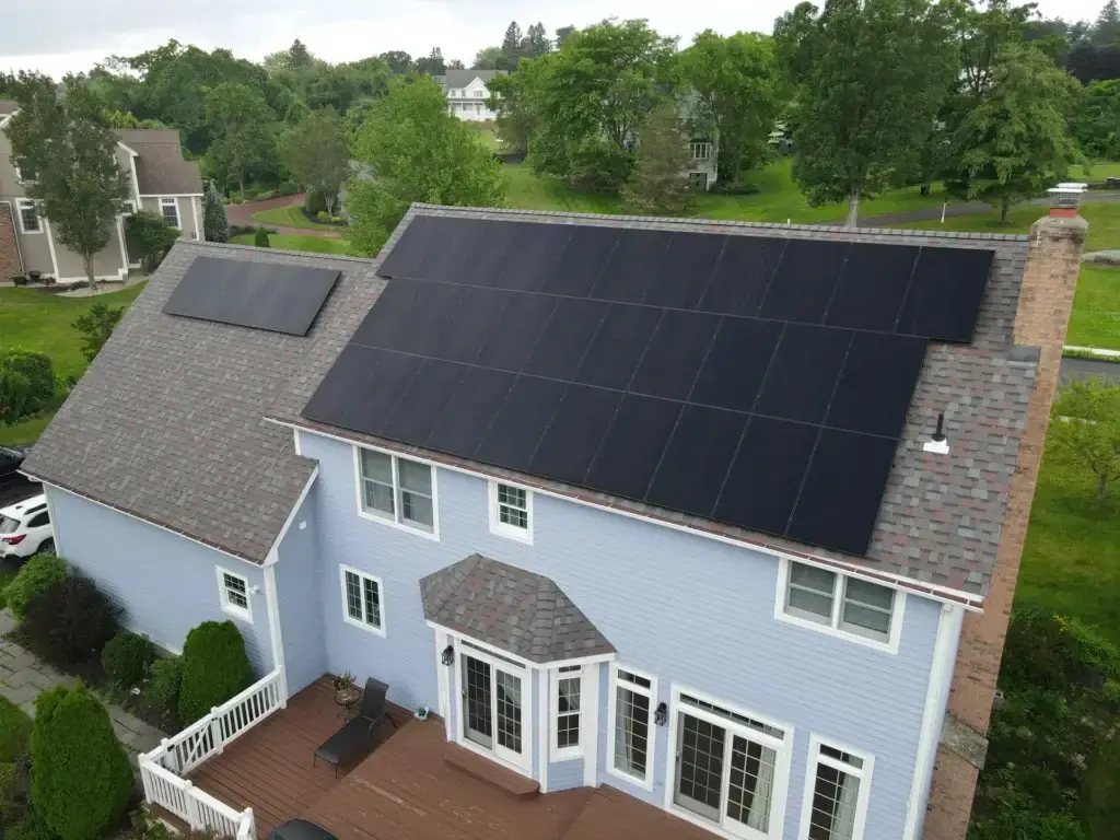 Farmington, CT solar panel installation with a new roof upgrade.