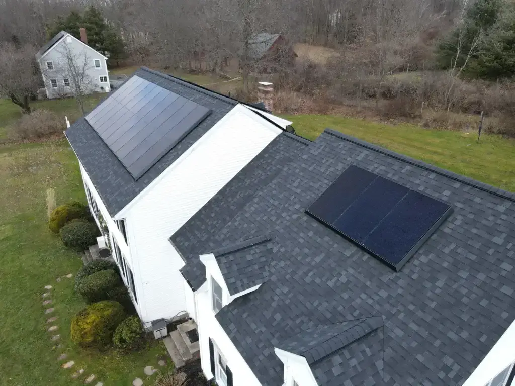 Solar panel and roof installation services in Middlefield, Connecticut.
