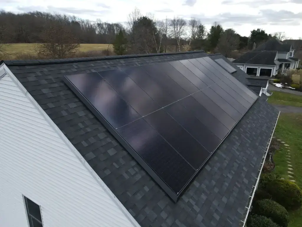 Middlefield solar and roof installation for residential homes.