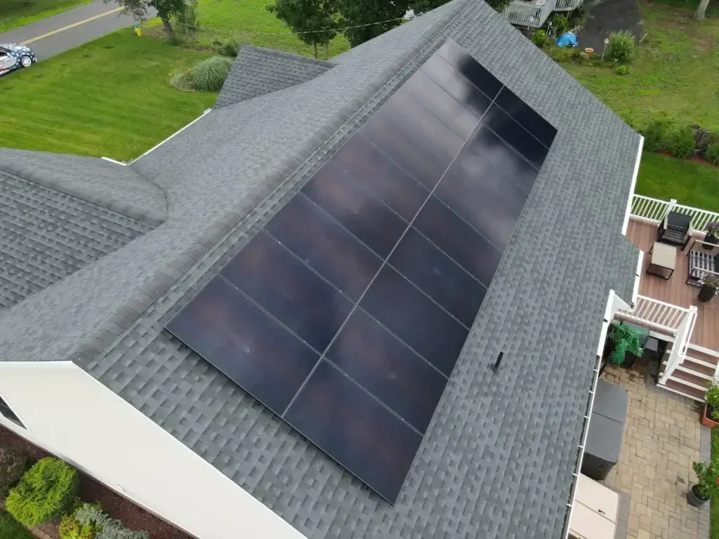 Professional solar installation in Southington, Connecticut.