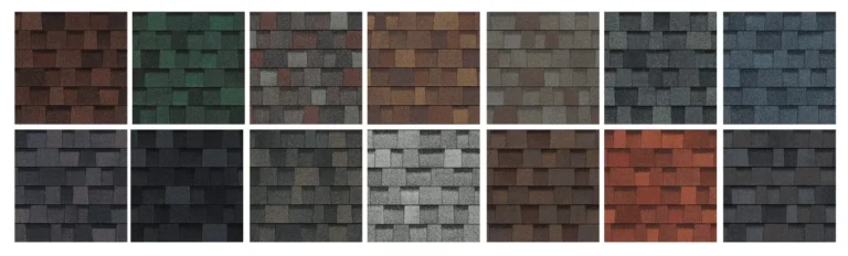owens corning duration shingle color options for residential roofing in connecticut, featuring asphalt shingles in various shades and tones